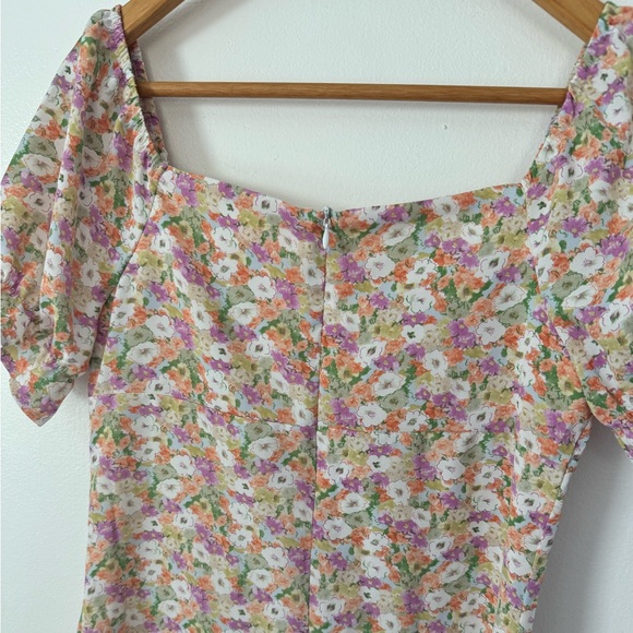 Pink Lily Floral Short Sleeve Mini Dress - Picture 6 of 7